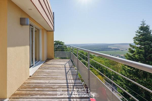 Maison au décor singulier et vue panoramique
