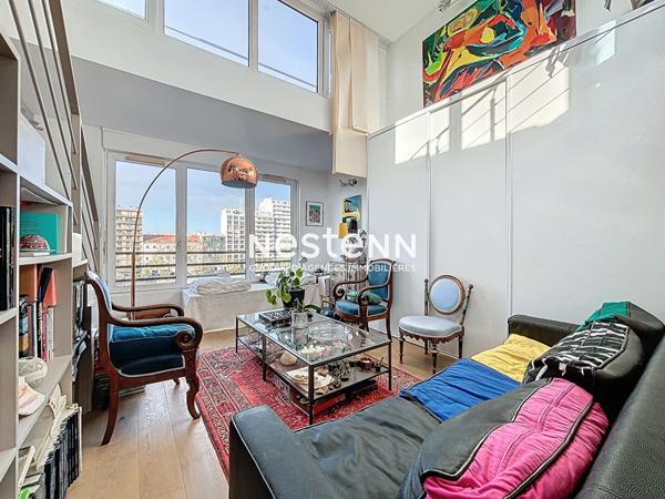 ISSY LES MOULINEAUX - ILE SAINT GERMAIN - Vente Appartement 4 pièces traversant au dernier étage avec balcons