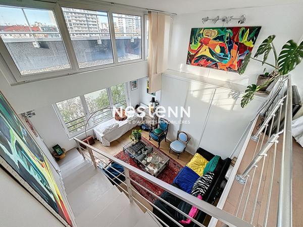 ISSY LES MOULINEAUX - ILE SAINT GERMAIN - Vente Appartement 4 pièces traversant au dernier étage avec balcons