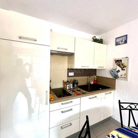 Studio cabine en rez de jardin avec parking privatif et cave