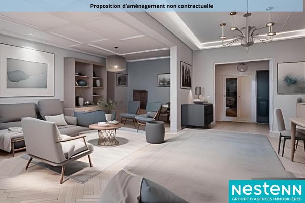 Rare sur le secteur : lumineux appartement familial T5 de 101 m² dans résidence sécurisée, proche métro Cusset.