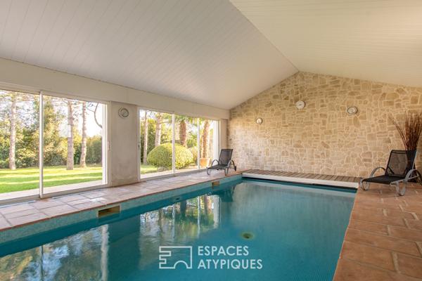 Maison d’architecte avec jardin et piscine proche de l’océan