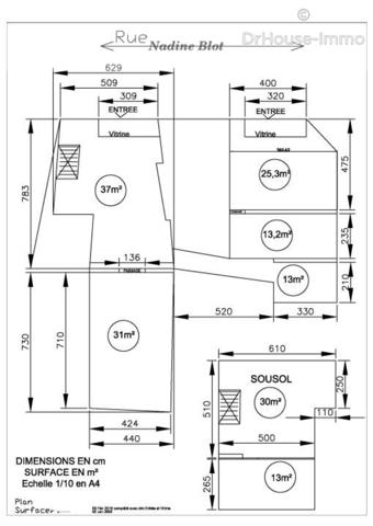 Commerce à vendre 2 pièces de 119 m²