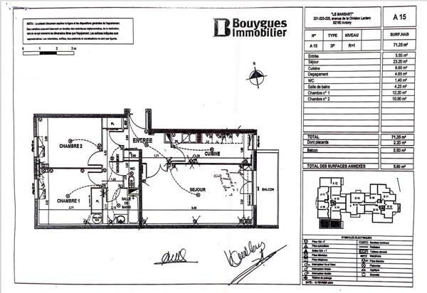 Appartement 3 pièces 72 m² - Balcon - Parking - ANTONY