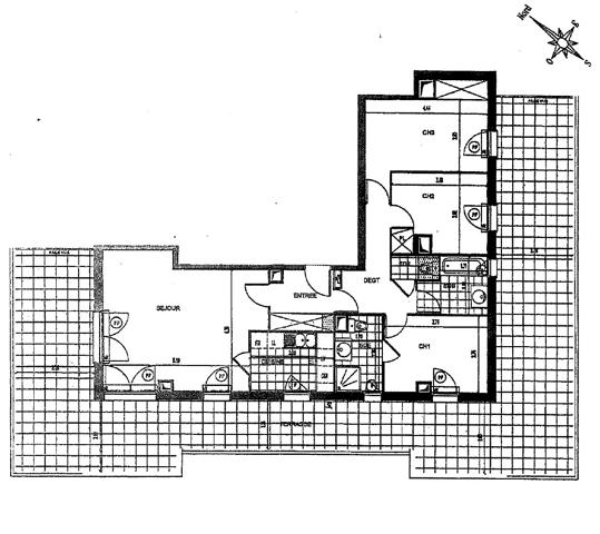 À VENDRE MASSY ATLANTIS DERNIER ÉTAGE Appartement Massy 4 pièce(s) 87.24 m2