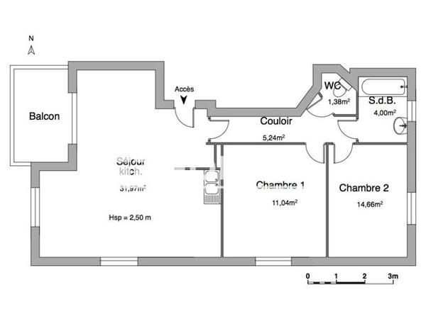 Location Appartement 3 pièces 68.75 m² - 188 RUE LAURENT GAYET Pontcharra 38530