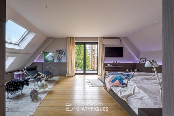 Maison d’architecte avec piscine et jardin paysager