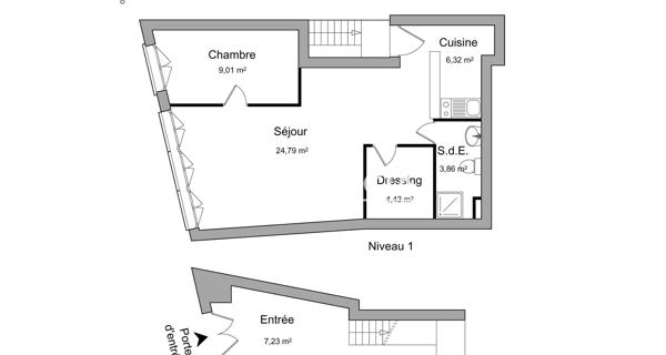 Location Appartement 2 pièces 55.64 m² - Lyon 69005