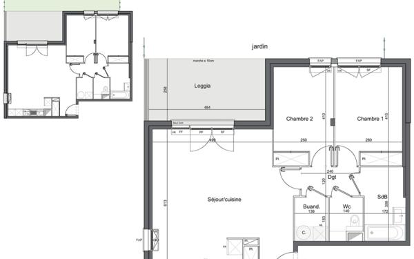 Appartement à vendre    3 pièces • 68,88 m2 Mérignac