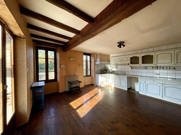 Maison de village avec petit jardin, terrasses et garages