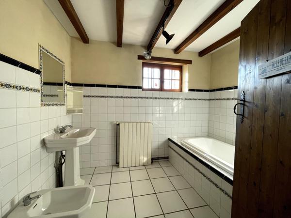 Maison de village avec petit jardin, terrasses et garages