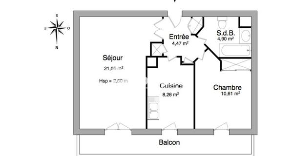 Location Appartement 2 pièces 49.29 m² - Clermont-ferrand 63000
