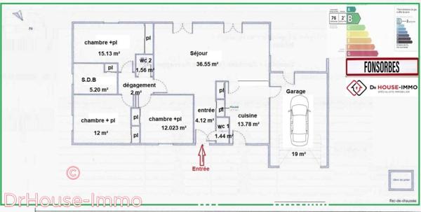 Maison à vendre 4 pièces de 105 m²