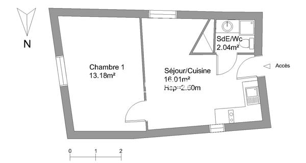 Location Appartement 2 pièces 31.23 m² - Saint-laurent-des-arbres 30126