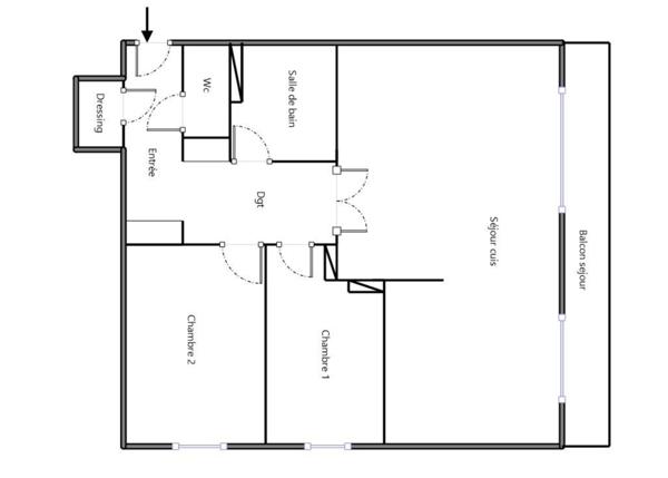 Appartement 3 pièces - 70 m² Exclusivité efficity