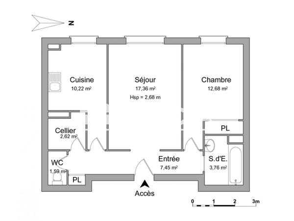 Location Appartement 2 pièces 55.68 m² - 5 BLD TALABOT Nimes 30000