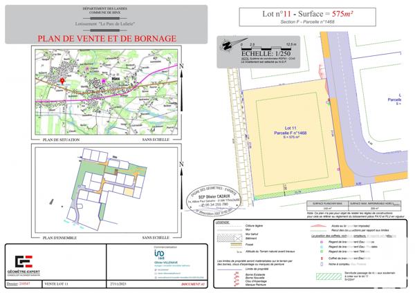 Terrain à vendre 575 m² Hinx