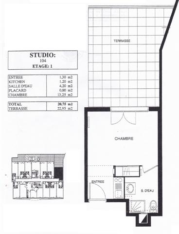 Appartement 1 pièce - 44 m²