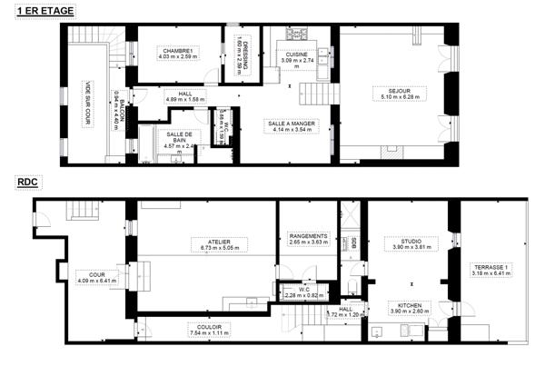 Marseille (13007) // Maison avec terrasses, cour, atelier et studio indépendant – Vue imprenable sur la Bonne Mère//