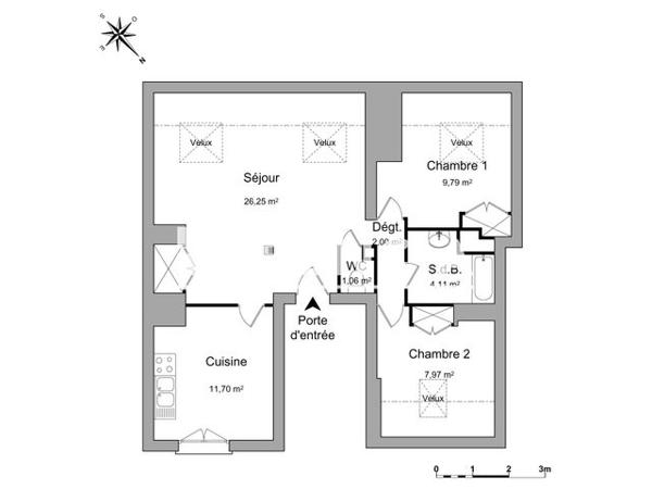 Location Appartement 3 pièces 62.9 m² - 27 RUE ALEXANDRE 1ER Saint Max 54130