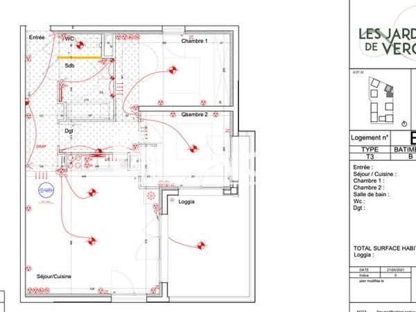 Location Appartement 3 pièces 68.13 m² - 90 Allée Antoine Lavoisier Castelnau Le Lez 34170