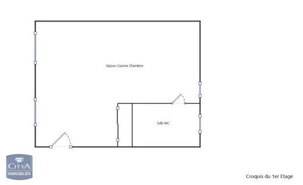 Appartement à louer 1 pièce 23.34m² Nantes (44000)