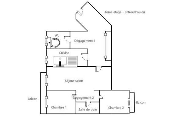 Appartement à vendre 3 pièces 63 m² Ivry-sur-Seine