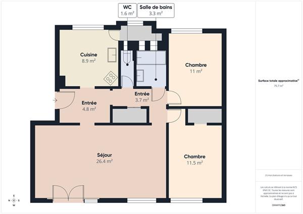 LOCATION MEUBLÉE T3 72 m²/ LATOUR MAUBOURG