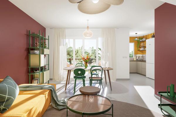 À vendre : Appartement T3 en R+1 à Sainte Anne - AVEC UNE MAGNIFIQUE VUE MER