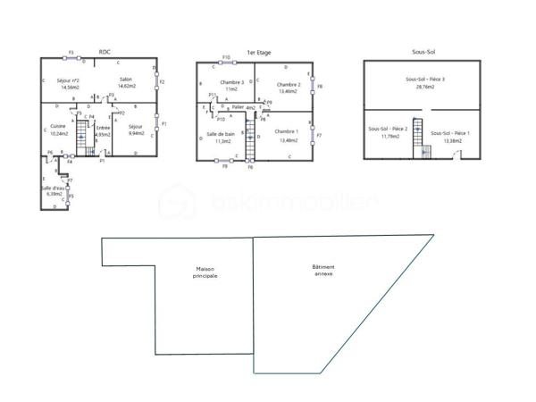À proximité du centre-ville, des commerces, des écoles et des transports, cette maison en pierre est implantée sur une parcelle d'environ 500 m² entièrement clôturée.

La propriété réunit près de 268 m² de surfaces bâties, avec une maison de 114 m² habitables, un sous-sol d'environ 54 m² et une dépendance d'environ 100 m² actuellement louée.

Au rez-de-chaussée, l'entrée mène à une cuisine indépendante, un salon / salle à manger, une chambre ainsi qu'une salle d'eau avec WC.

À l'étage, trois chambres sur parquet massif en bois et une salle de bains avec WC de plus de 11 m².

Le sous-sol de 54 m² comprend plusieurs espaces actuellement utilisés comme atelier, cave, buanderie et stockage.

À l'extérieur, une grande terrasse entièrement couverte longe la façade principale et le côté de la maison. Cet espace permet de profiter de l'extérieur une grande partie de l'année. La cour, entièrement clôturée, permet le stationnement de plusieurs véhicules.

La dépendance d'environ 100 m² est actuellement louée dans le cadre d'un bail commercial et génère un loyer de 900 € par mois, soit 10 800 € par an. Il pourrait également être transformé en appartement attenant à la maison.

Les commerces du centre-ville sont accessibles en quelques minutes. La gare de Saint-Ouen-l'Aumône (RER C et ligne H) se situe à environ 500 mètres. L'école primaire du Val de Liesse est accessible à environ 700 mètres. Le nouveau collège de Saint-Ouen-l'Aumône est accessible à pied et plusieurs lycées se trouvent dans un rayon d'environ 2 kilomètres.

Une propriété associant maison familiale, surfaces annexes importantes et revenu locatif existant dans un secteur recherché de Saint-Ouen-l'Aumône.