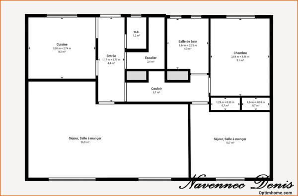Maison de plain-pied surélevé – 2 chambres – Sous-sol complet – Jardin 600 m² – Louviers centre