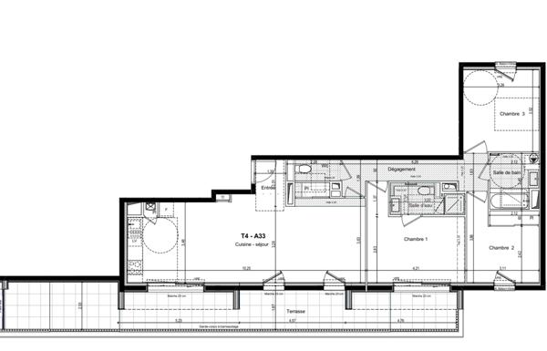 Saint-Malo (35400) SAINT MALO - Hippodrome - Appartement T4 - terrasse