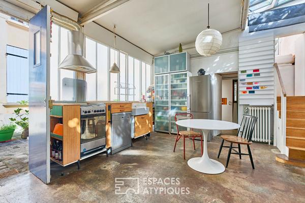 Atelier d’artiste lumineux entre Buttes Chaumont et Belleville