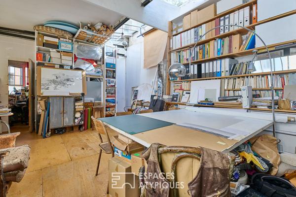 Atelier d’artiste lumineux entre Buttes Chaumont et Belleville