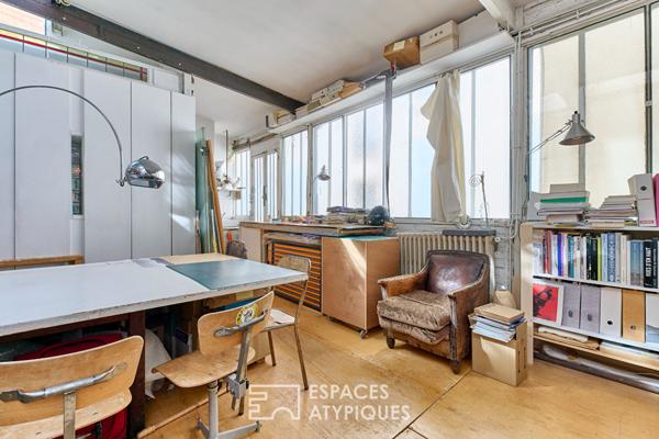 Atelier d’artiste lumineux entre Buttes Chaumont et Belleville