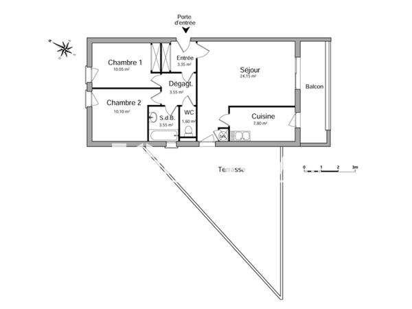 Location Appartement 3 pièces 64.15 m² - 21 BIS RUE JULIEN FABRE Salon De Provence 13300