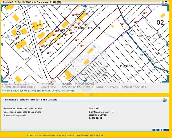 Terrain  en vente - Haut-Rhin - 68