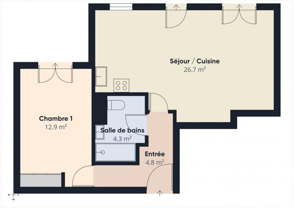 Appartement à vendre 2 pièces 48,5 m² Melun
