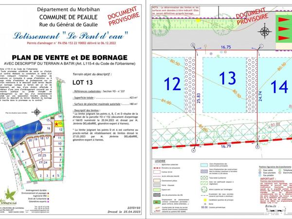 Terrain - Vendu - 423 m² - PEAULE | The Door Man
