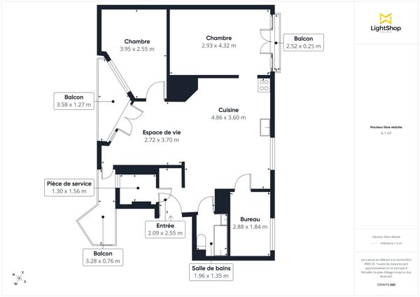 Dernier étage, terrasse, et vue dégagée ! Appartement 3 pièces de 63 m² avec cave - Rue Murillo, Vanves
