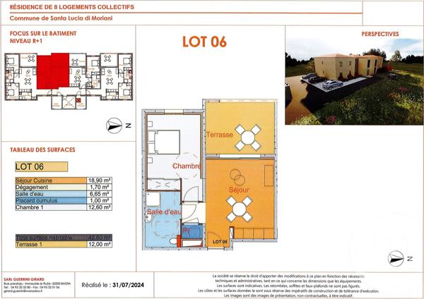Appartement à vendre  2 pièces - 43 m2 SANTA LUCIA DI MORIANI - 202