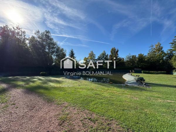 Terrain de loisirs de 3875m2 avec bassin poissonneux