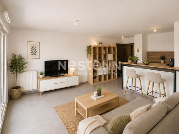 Gardanne - appartement 2 pièces - 45.05 m2 - terrasse en L 40 m2 - résidence récente sécurisée - stationnement en sous-sol - place de stationnement privative en extérieur