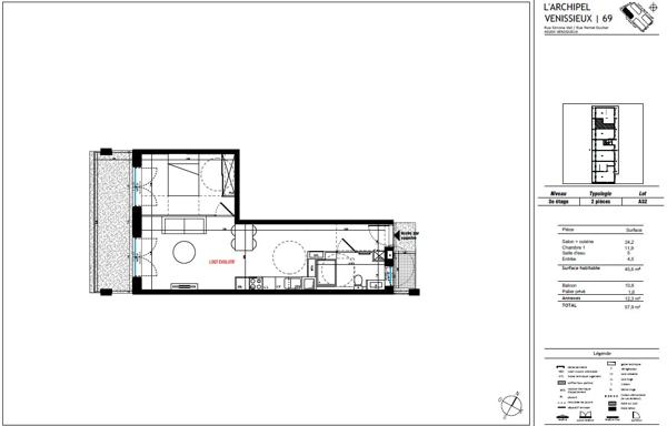 Vénissieux (69200) BRS - T2 avec balcon