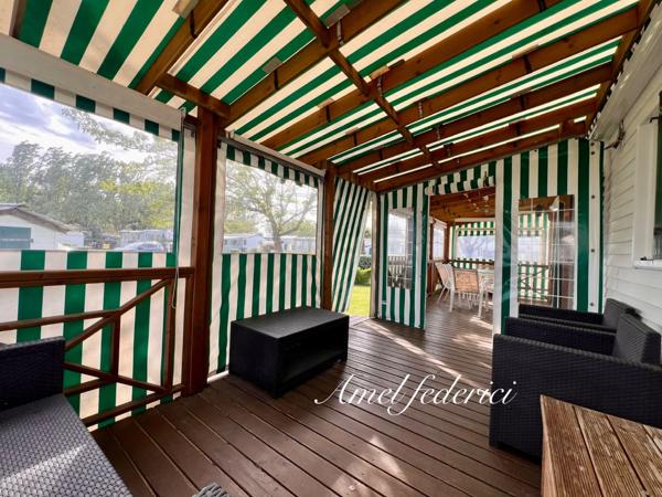 Mobile-Home - 48 m2 + 20 m2 de terrasse - sur parcelle 255 m2 - piscine privée - 5 min plage- SAINT GILLES CROIX DE VIE (85)