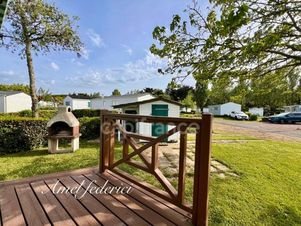 Mobile-Home - 48 m2 + 20 m2 de terrasse - sur parcelle 255 m2 - piscine privée - 5 min plage- SAINT GILLES CROIX DE VIE (85)