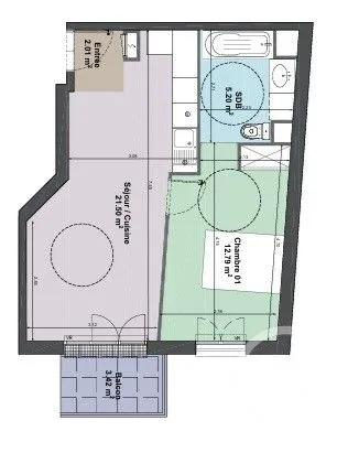 Appartement F3 à vendre  2 pièces - 41,50 m 2   THIAIS  - 94