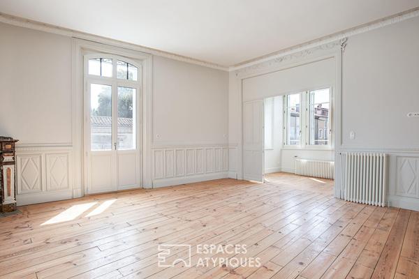 Maison bourgeoise rénovée avec jardin et garage