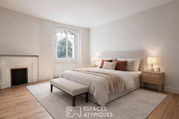 Maison bourgeoise rénovée avec jardin et garage
