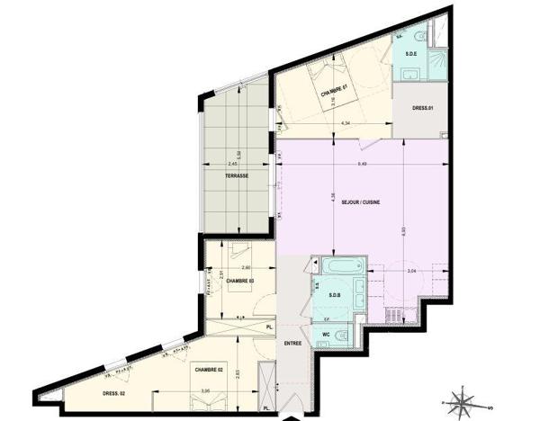 Appartement à vendre 4 pièces 96 m² Le Cannet